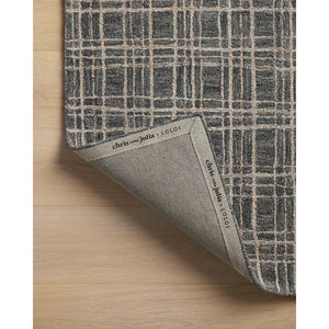 8'6" x 11'6" Chris Loves Julia x Loloi Polly Graphite / Pebble Area Rug **SHIPPING UNAVAILABLE**