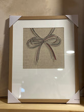 Load image into Gallery viewer, 20&quot; Criss Cross Bow Embroidered Framed Wall Art - Threshold™ designed with Studio McGee