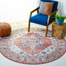 Load image into Gallery viewer, 5&#39; Round Tucson Power Loomed Machine Washable Area Rug - Safavieh