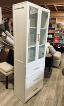 Load image into Gallery viewer, 71'' H Glass Door Cabinet with 3 Drawers
