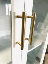 Load image into Gallery viewer, 71'' H Glass Door Cabinet with 3 Drawers