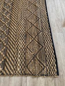 6' x 9' Hand Woven Jute/Cotton Rug Natural/Black