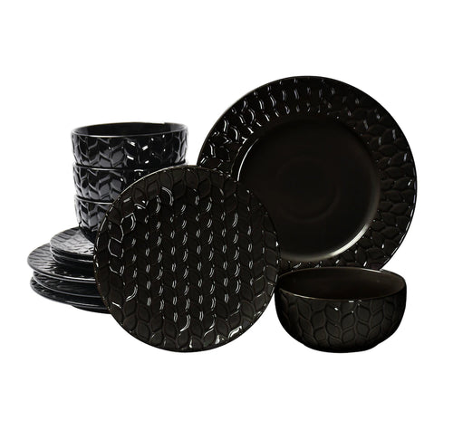 Temp-tations 12 Piece Essential Dinnerware CARVEDW