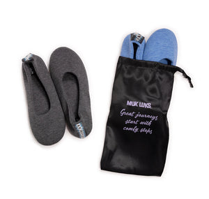 Muk Luks Soft Sole Ballerina Slippers with Travel Bag (2-pack)