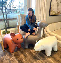 Load image into Gallery viewer, Q-Max Animal Shape French Bulldog Ottoman for Kids Accent Footrest Upholstered Footstool