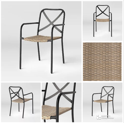 Wicker & Metal Stack Chairs (Set of 6) - Threshold