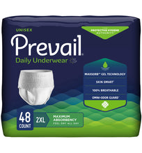 Load image into Gallery viewer, Unsex Prevail® 2X-Large Disposable Daily Underwear - Moderate Absorbency 48CT