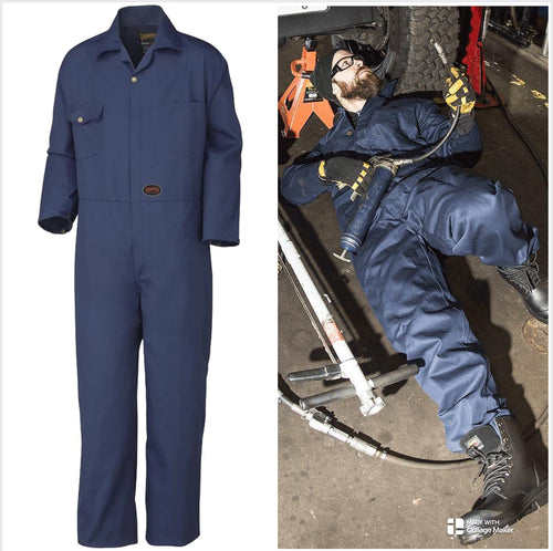 Tall Coveralls with Zipper, Men's, Navy Blue, Size 54(L)