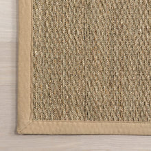 Load image into Gallery viewer, 9&#39; x 12&#39; Beige Seagrass with Border Area Rug