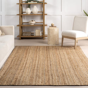 9' x 12’4” Natural Jute Braided Area Rug