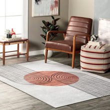 Load image into Gallery viewer, 9&#39; x 12&#39; Burnt Orange Carlotta Washable Desert Sunset Area Rug