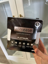 Load image into Gallery viewer, AllerEase Platinum Allergy Defense Particles Proof Temperature Balancing Luxurious Plush Fabric Machine Washable Bedbug Bite Proof Durable Zippered Pillow Protector KING