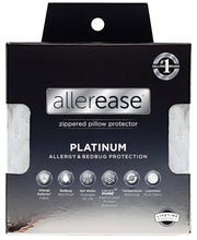 Load image into Gallery viewer, AllerEase Platinum Allergy Defense Particles Proof Temperature Balancing Luxurious Plush Fabric Machine Washable Bedbug Bite Proof Durable Zippered Pillow Protector KING
