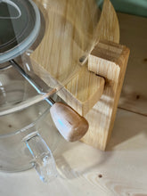 Load image into Gallery viewer, Hebbes 5 L Glass Dry Food Dispenser with Sealed Wood Lid &amp; Stand