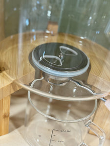 Hebbes 5 L Glass Dry Food Dispenser with Sealed Wood Lid & Stand