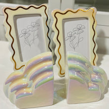 Load image into Gallery viewer, Set of 4 iridescent 2 frames &amp; 2 book end