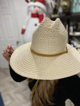 Load image into Gallery viewer, Men's Lifeguard Straw Hat - Goodfellow &amp; Co™ Cream L/XL: Woven Panama, Reinforced Stitching