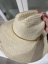 Load image into Gallery viewer, Men's Lifeguard Straw Hat - Goodfellow &amp; Co™ Cream L/XL: Woven Panama, Reinforced Stitching