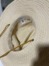Load image into Gallery viewer, Men's Lifeguard Straw Hat - Goodfellow &amp; Co™ Cream L/XL: Woven Panama, Reinforced Stitching