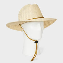Load image into Gallery viewer, Men's Lifeguard Straw Hat - Goodfellow &amp; Co™ Cream L/XL: Woven Panama, Reinforced Stitching