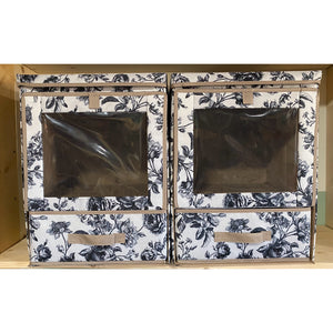 Hoppel 2pk XL Dual Access Collapsible Bins FLORAL