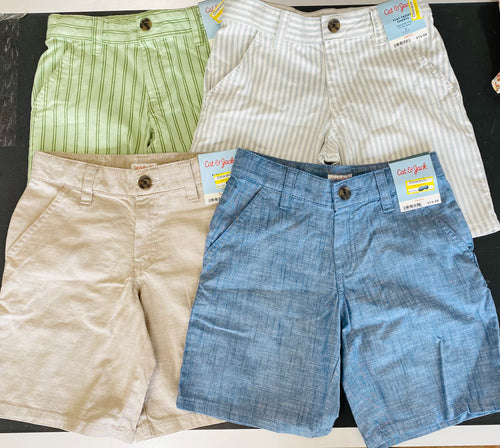 Cat & Jack Size 10 Flat-Front Adjustable Shorts (SET OF 4)