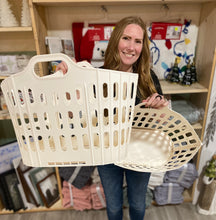 Load image into Gallery viewer, Hoppel Two-Pack Folding Laundry Baskets, White