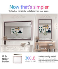 Load image into Gallery viewer, 36&quot; Rose Gold Bathroom Mirrors for Wall, Metal Framed Wall Mirrors with Non-Rusting Aluminum Alloy