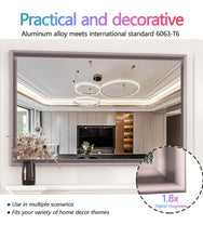 Load image into Gallery viewer, 36&quot; Rose Gold Bathroom Mirrors for Wall, Metal Framed Wall Mirrors with Non-Rusting Aluminum Alloy