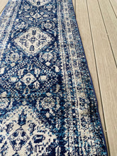 Load image into Gallery viewer, 2&#39;7&quot; x 16’ Fitz Oriental Navy Area Rug