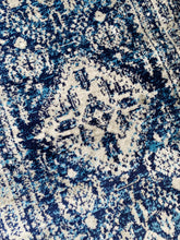 Load image into Gallery viewer, 2&#39;7&quot; x 16’ Fitz Oriental Navy Area Rug
