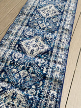 Load image into Gallery viewer, 2&#39;7&quot; x 16’ Fitz Oriental Navy Area Rug