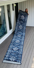 Load image into Gallery viewer, 2&#39;7&quot; x 16’ Fitz Oriental Navy Area Rug