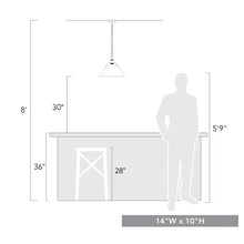 Load image into Gallery viewer, Large Weatherford 1-Light Pendant - 60&quot; Hanging length