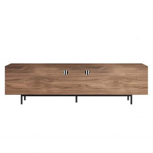 JASIWAY Minimalist TV Stand Slatted Media Console with 4 Doors Storage