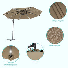 Load image into Gallery viewer, 120&#39;&#39; Lighted Cantilever Umbrella SOLAR LIGHTS