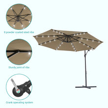 Load image into Gallery viewer, 120&#39;&#39; Lighted Cantilever Umbrella SOLAR LIGHTS