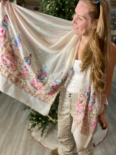 Lili & Maddi Monet Cream Scarf