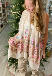 Lili & Maddi Monet Cream Scarf