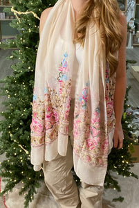 Lili & Maddi Monet Cream Scarf