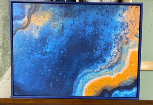 Abstract Marble Framed Art 40”