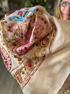 Lili & Maddi Monet Cream Scarf