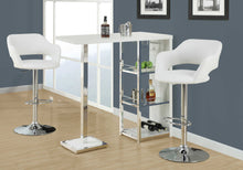 Load image into Gallery viewer, SINGLE BARSTOOL - WHITE / CHROME METAL HYDRAULIC LIFT