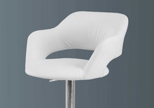 Load image into Gallery viewer, SINGLE BARSTOOL - WHITE / CHROME METAL HYDRAULIC LIFT
