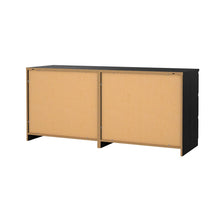 Load image into Gallery viewer, 6 Drawer Naia Double dresser, Black Grain