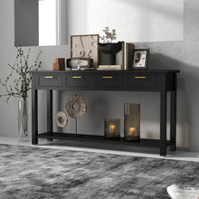 Load image into Gallery viewer, 60" Console Table With 4 Drawers