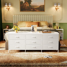 Load image into Gallery viewer, 63&quot; Janne Modern Dresser, Chest of Drawers, 9 Drawer Dresser, Dressers TV Stand for 55, 65, 70 Inch TV, Long Dresser, Large Dresser, TV Console with Drawers