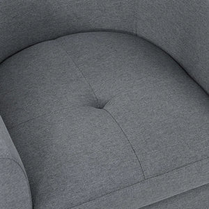 Jazouli 25.5" Wide Polyester Barrel Chair and Ottoman