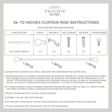 Load image into Gallery viewer, Jewett Exclusive Home Vine 1&quot; Curtain Rod and Coordinating Finial Set, Adjustable