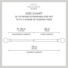 Load image into Gallery viewer, Jewett Exclusive Home Vine 1&quot; Curtain Rod and Coordinating Finial Set, Adjustable